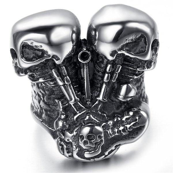 Bague Crâne De Biker