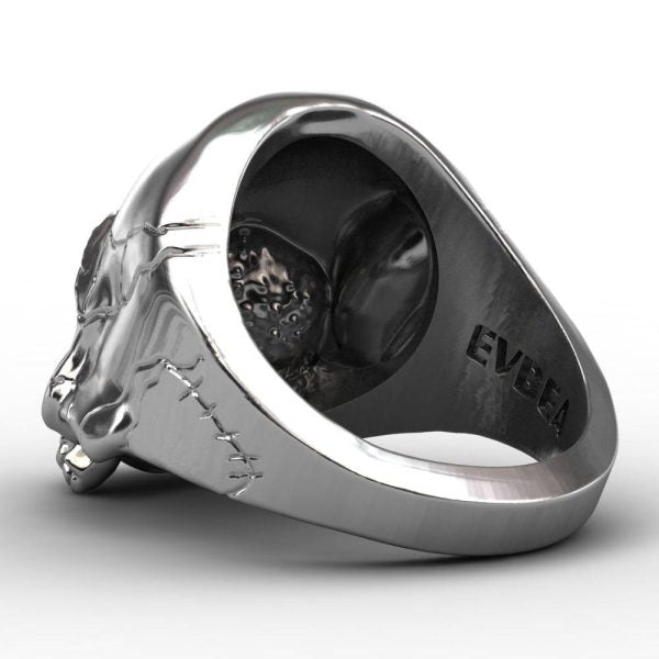 Bague Crâne de Berserker en Acier