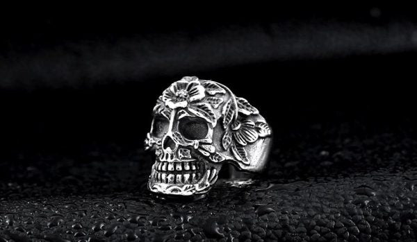 Bague Valkyrie Floral en Acier
