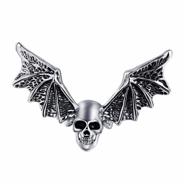 Bague Valkyrie avec Tête de Mort en Acier