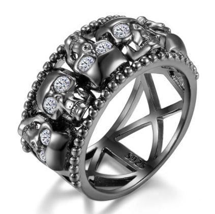 Bague Viking Mortuaire Femme en Argent