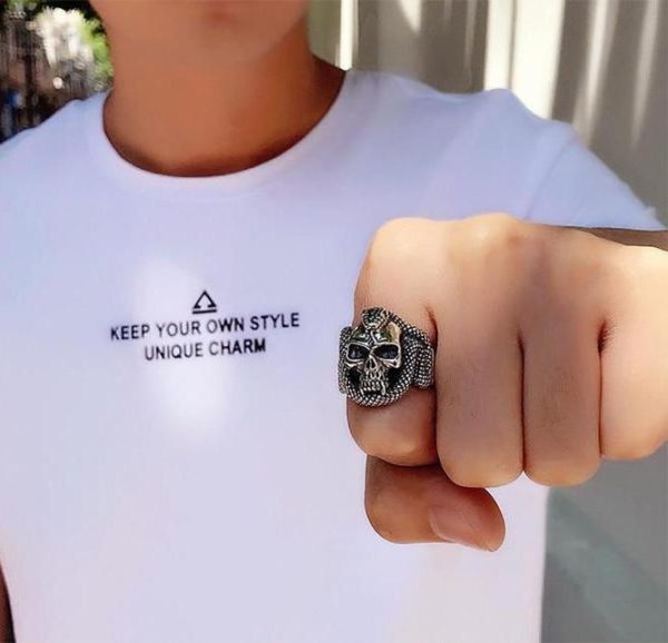 Bague Viking de Serpent Maudit en Argent