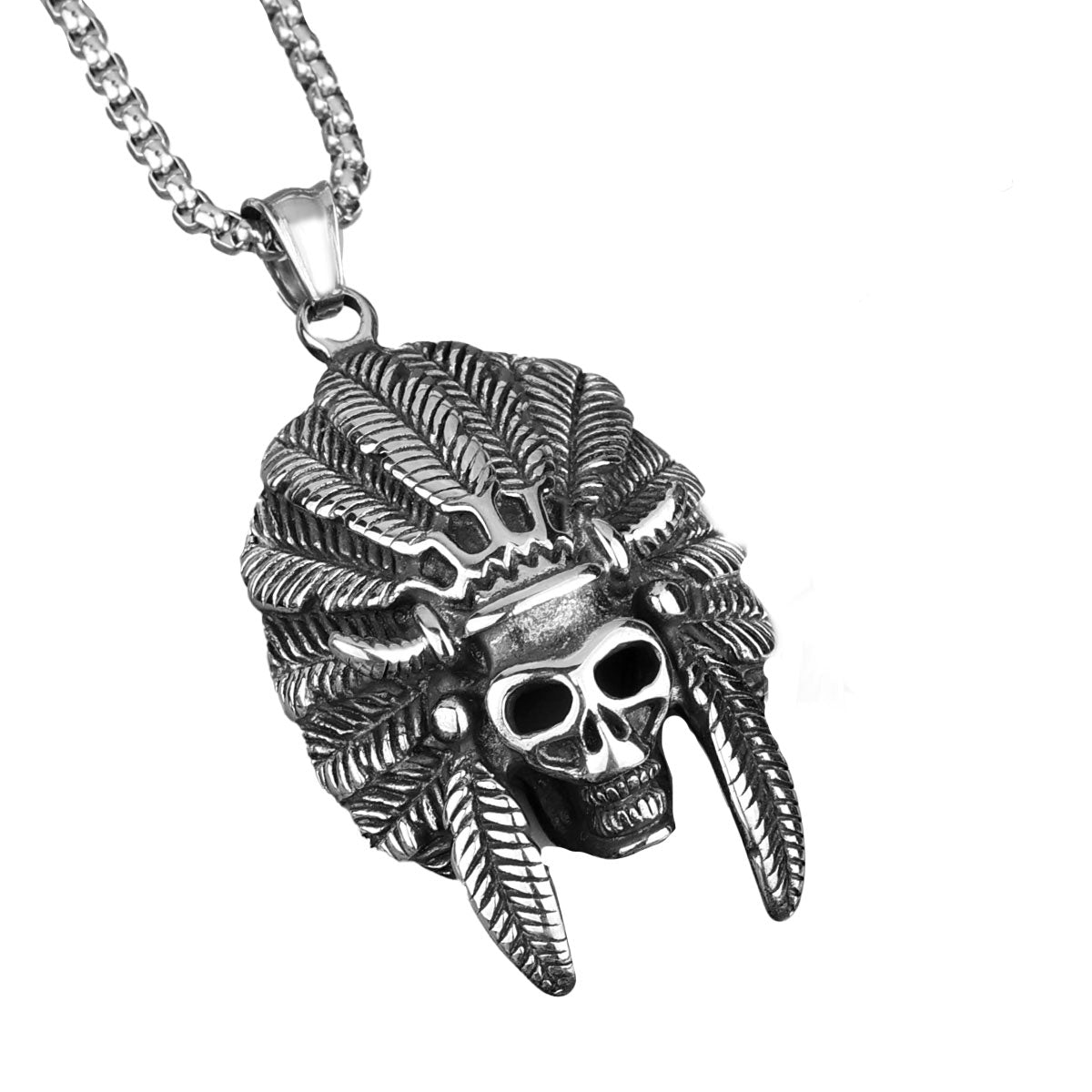 Collier Tête de mort Esprit Indien