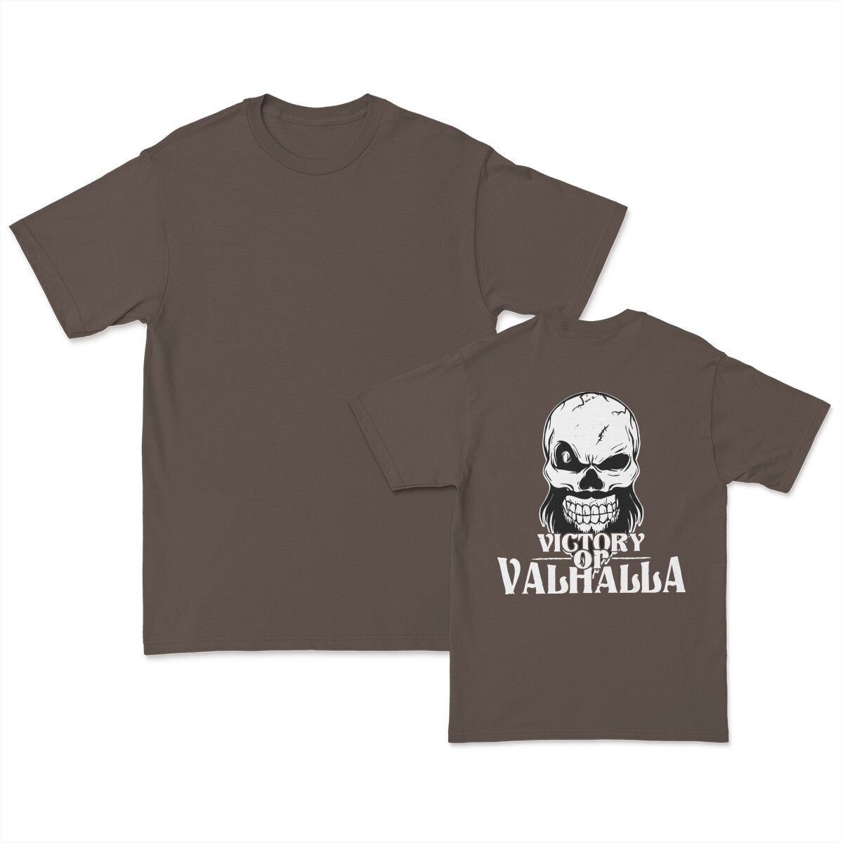 T-shirt Viking Valhalla Et Tête de Mort