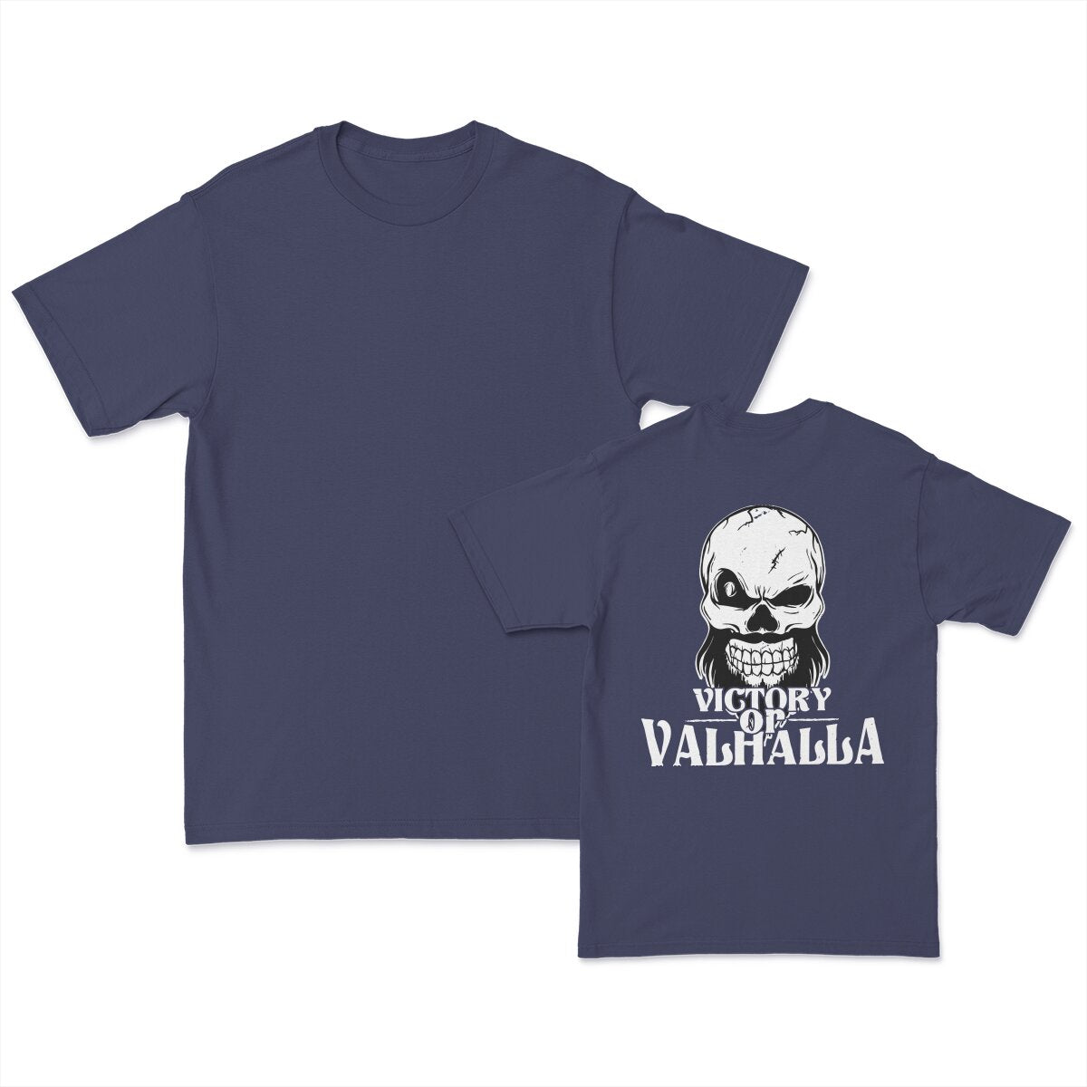 T-shirt Viking Valhalla Et Tête de Mort
