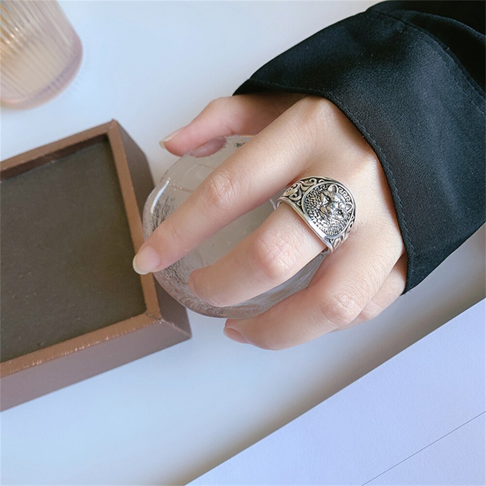 Bague Viking <br>Loup Fenrir Et Gravures</br> Viking Shop