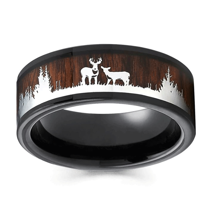 Bague Viking <br>Cerf d'yggdrasil</br> Viking Shop