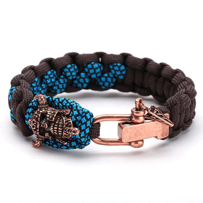 Bracelet Viking <br>crâne de guerrier</br> Viking Shop