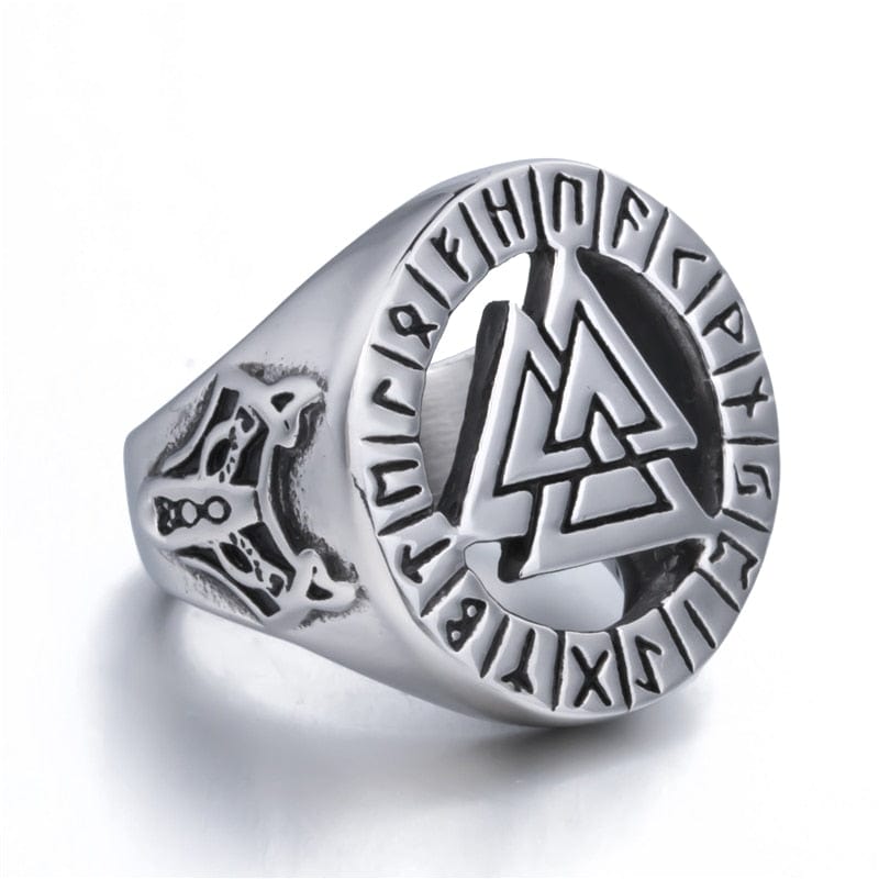 Bague Viking <br>Valknut Et Loup Fenrir</br> Viking Shop