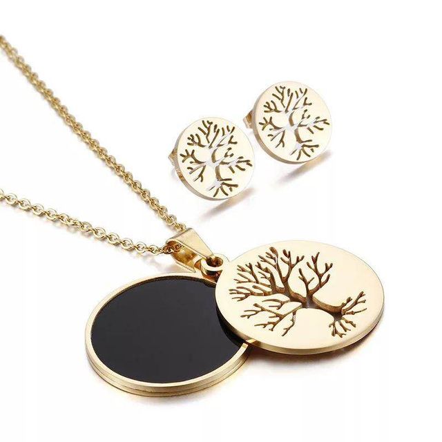 Collier & Boucles D'oreilles Viking <br>Arbre De Vie</br> Viking Shop