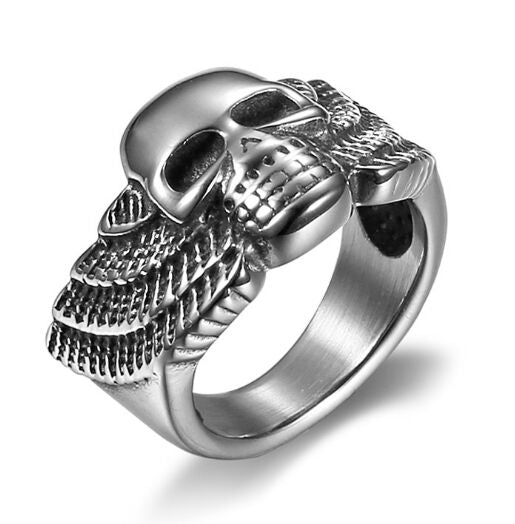 Bague Ailée de Valkyrie en Acier