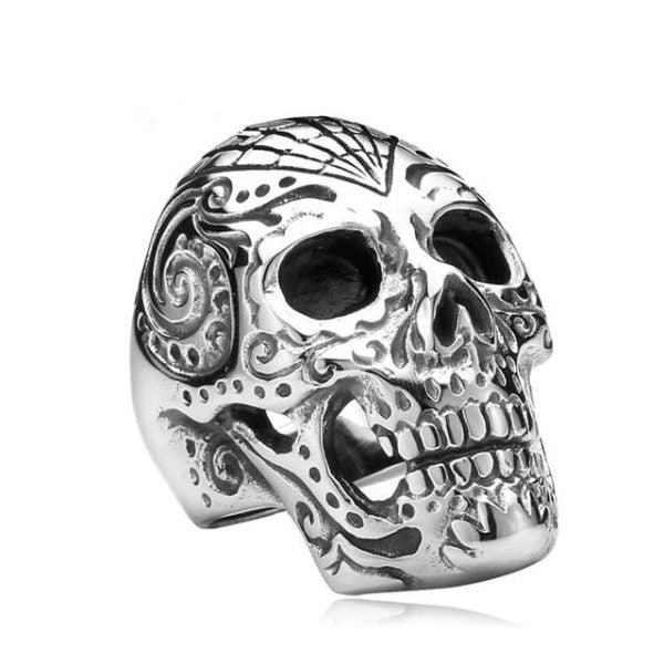 Bague Calavera en Acier Inoxydable