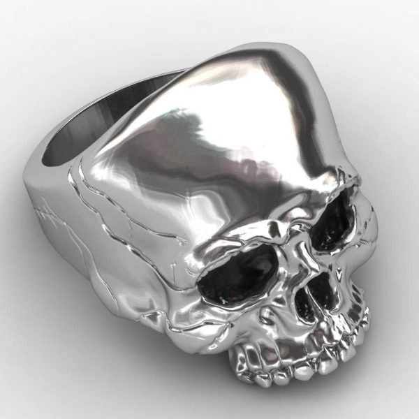 Bague Crâne de Berserker en Acier