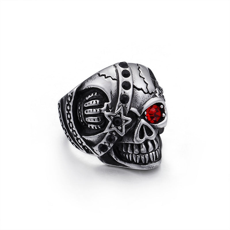Bague Crâne et Flammes