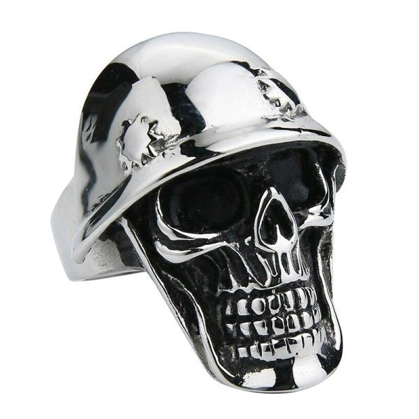 Bague Tête de Mort Helheim en Acier