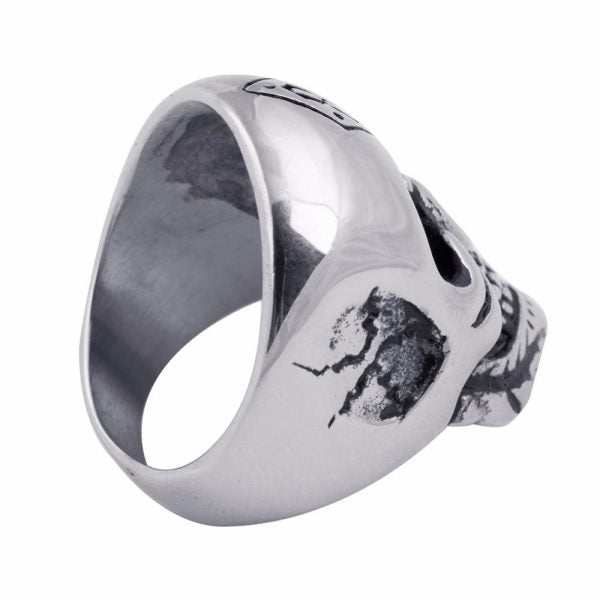Bague Tête de Mort Runique