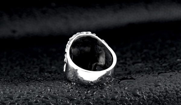 Bague Valkyrie Floral en Acier