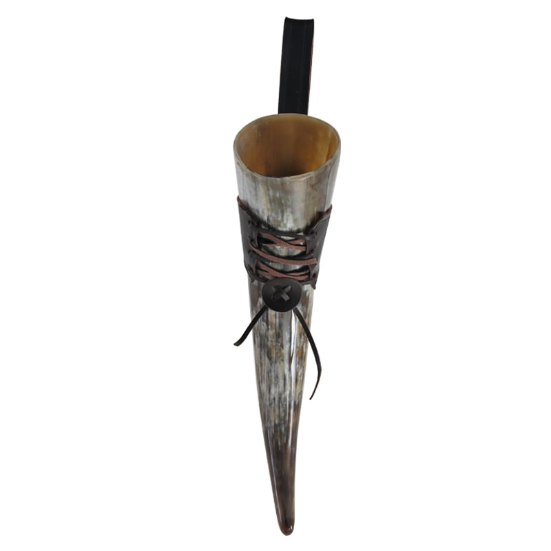Corne à Boire Viking Avec Lanière