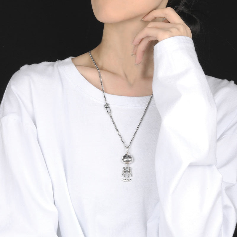 Pendentif Crâne Majestueux Argent