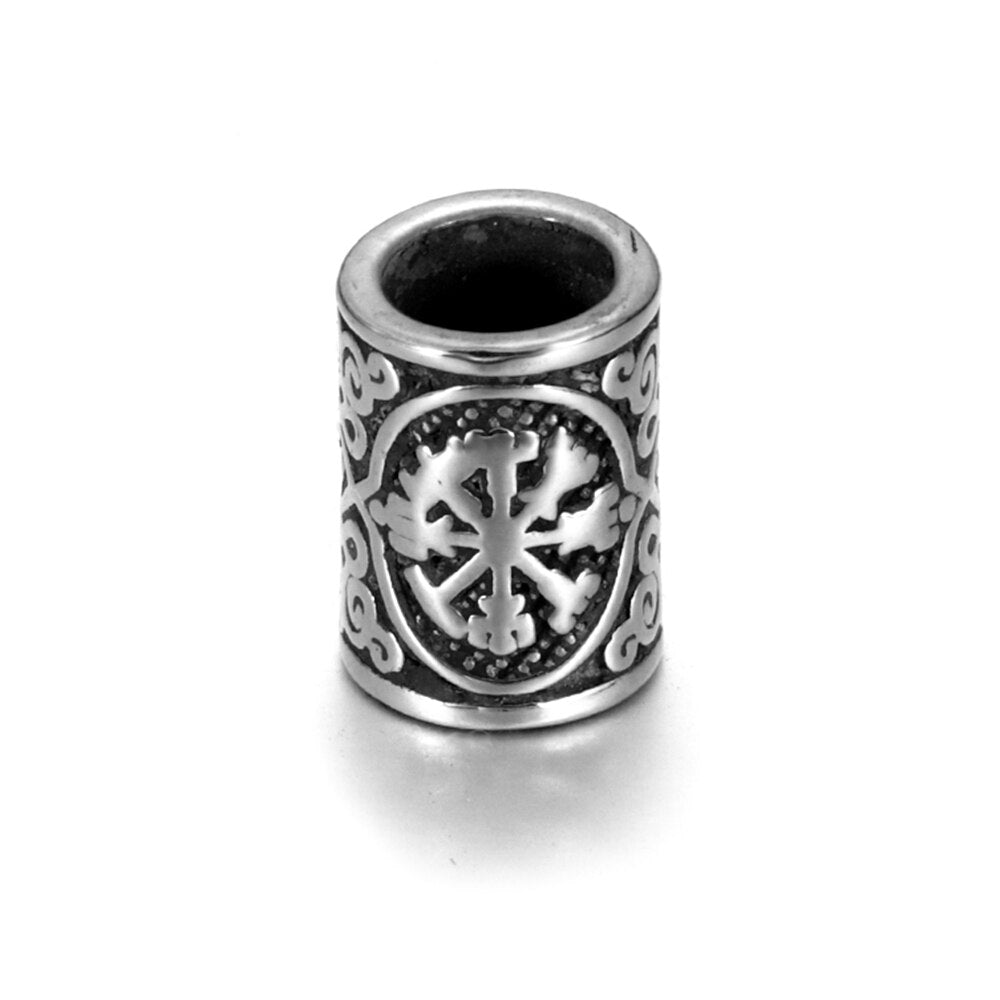 Perle En Acier <br>Rune Vegvisir</br> Viking Shop