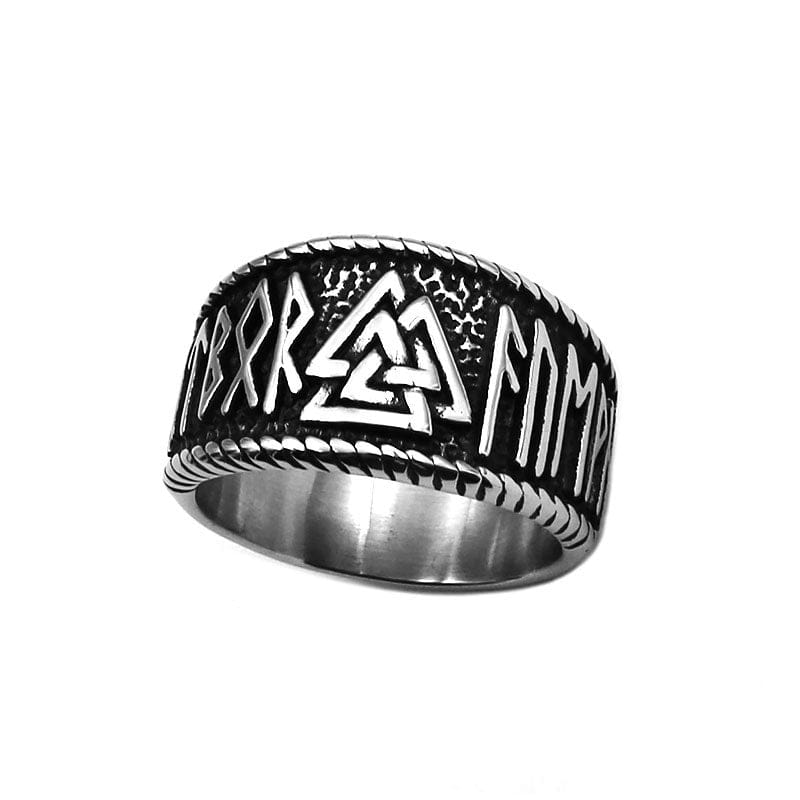 Bague Viking <br>Valknut & Runes</Br> Viking Shop