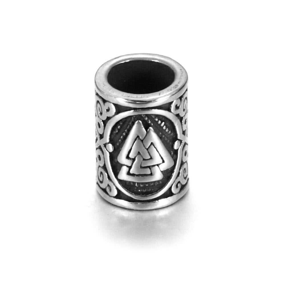 Perle En Acier <br>Rune Valknut</br> Viking Shop