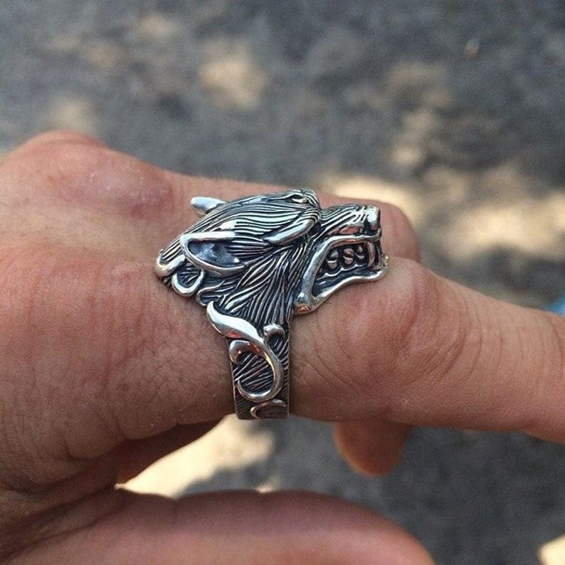 Bague Viking <br>Loup Fenrir</br> Viking Shop